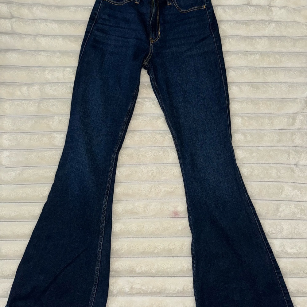 Women's Dark Blue Flared Jeans